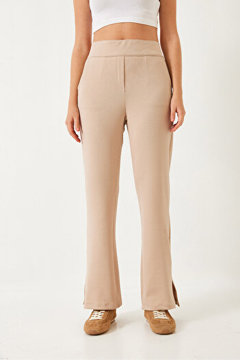 Bianco Lucci Women's Spanish Leg Pocket Detailed Elastic Waist Knitted Trousers 80110 60271045