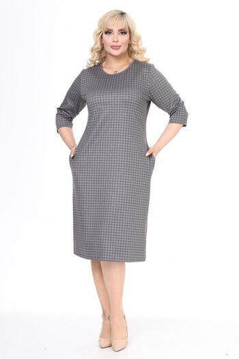 modayız Double Pocket Winter Plus Size Dress 6E-2477