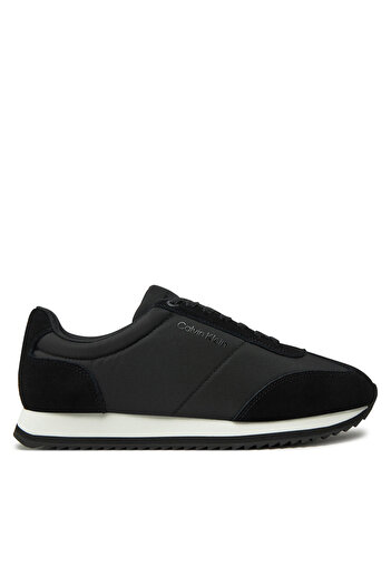 Calvin Klein Erkek Rahat Kaydırmaz Taban Süet Detaylı Siyah Sneaker HM0HM01667-BEH