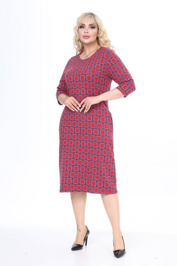 modayız Double Pocket Winter Plus Size Dress 32D-2479