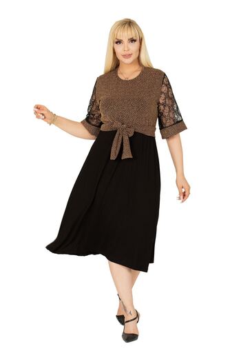 modayız Sparkly Plus Size Evening Dress 15E-2392