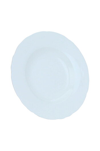 Alsaif Gallery Saif Gallery Porcelain Serving Platter, 8", Round - White