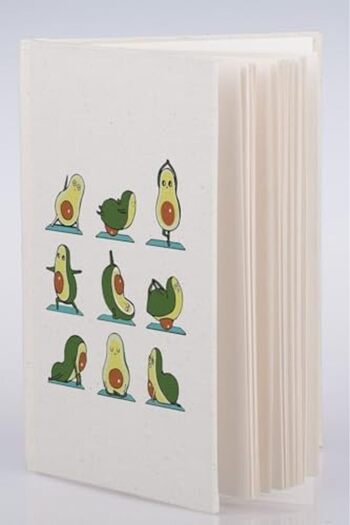 STOREMAX Snshop Avocado Designed Yoga Instructor 100 Sheets (200 Pages) Unlined Canvas Notebook 467437