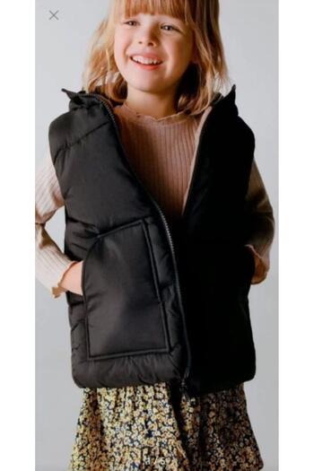 minibambi Black Children's Inflatable Hooded Vest