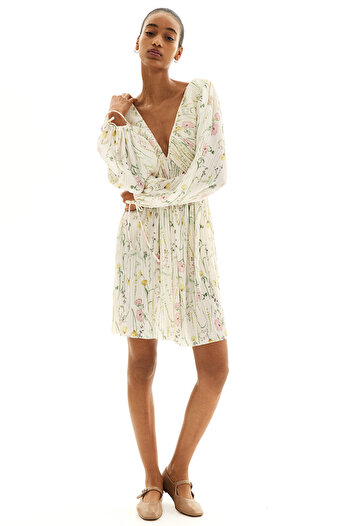 H&M Pliseli Elbise