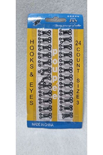 Kayıran aksesuar 24-Piece Black Agraph Button Clasp - 1.8cm, No:3 for Bra, Skirt, Vest and Undershirt
