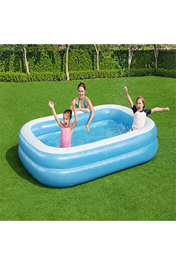 BESTWAY Blue Rectangular Pool 201Cm X 150Cm X 51Cm 26-54346