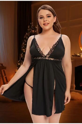 SiaLess Lingerie Women's Plus Size Sexy Fancy New Model Nightdress