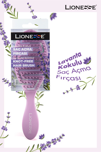 Lionesse Perie de păr cu parfum de lavandă 378 - Structură flexibilă, ușor de pieptănat