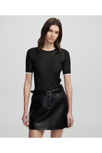İpekyol Leather Look Mini Skirt