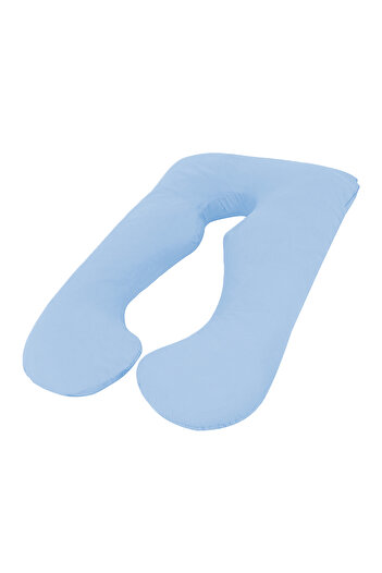 Generic U Shape Comfortable Pregnancy & Maternity Pillow By Mother Comfort,Sky blue