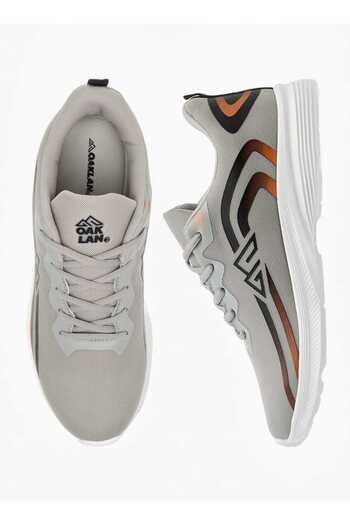 Oaklan by Shoexpress Logo Print Sports Shoes with Lace-up Closure