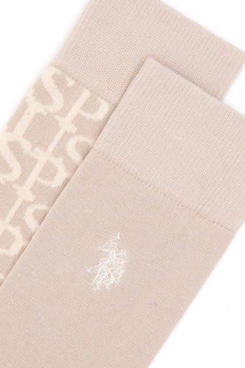 U.S. Polo Assn. Men's Stone 2-Piece Socks 50299034-Vr049