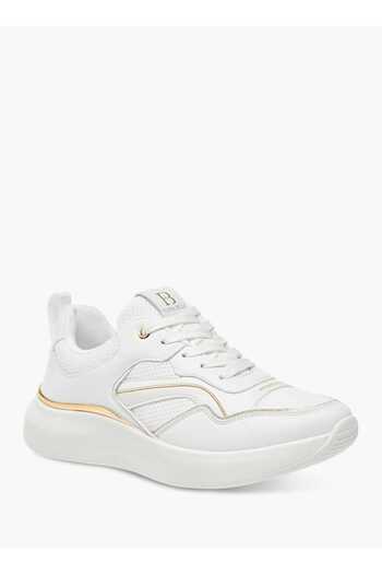 Flora Bella by Shoexpress Flora Bella Panelled Ankle Sneakers with Lace-Up Closure