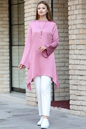modapodyum Armin Hijab Tunic - Dried Rose Design