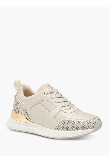 Flora Bella by Shoexpress Flora Bella Monogram Print Sneakers with Lace-Up Closure