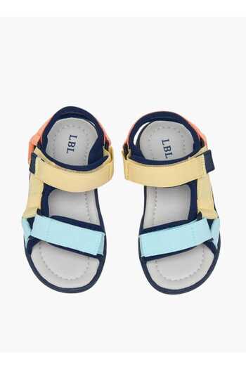 LBL by Shoexpress Colourblock Sandals with Hook and Loop Closure