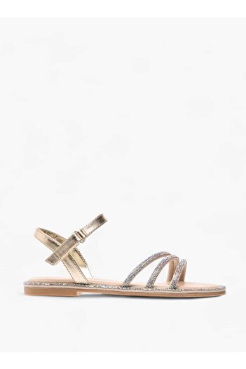 Celeste Girls' Embellished Strap Sandals with Hook and Loop Closure