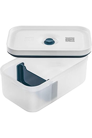 STOREMAX Snshop Fresh & S Vacuum Food Storage Container, M, Plastic, Semi-Transparent-Mediterranean Blue 467437