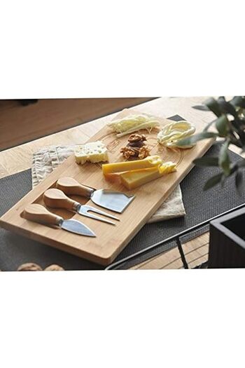 STOREMAX Goldwhirl Other Bamboo Cheese Presentation Plate, Fruit Food Board Presentation Plate 4 Pieces Trendflash 46743