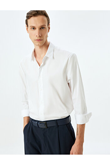 Koton Бавовняна футболка з довгим рукавом Regular Fit Cotton Basic Сорочка