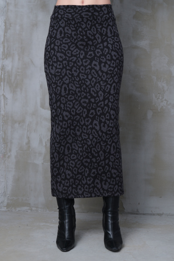 mrmpro Cureaua de corset cu model de leopard afumat pentru fustă lungă creion oferă un aspect subțire Lungime 96 cm