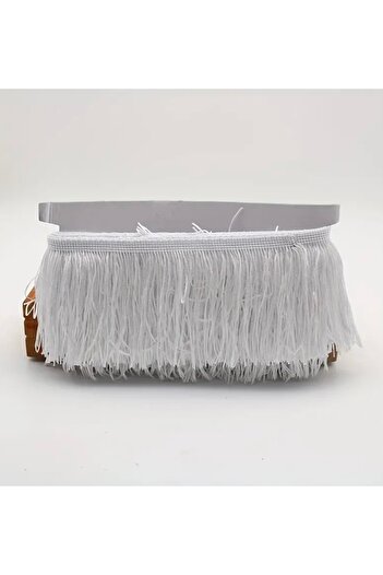 SavBrand Ciucuri plat alb de 15 cm - Accesoriu pentru panglică din dantelă decorată și cusut