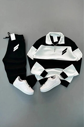 Elfa Tekstil Σετ φόρμας Unisex με κουκούλα με στάμπα Oversize
