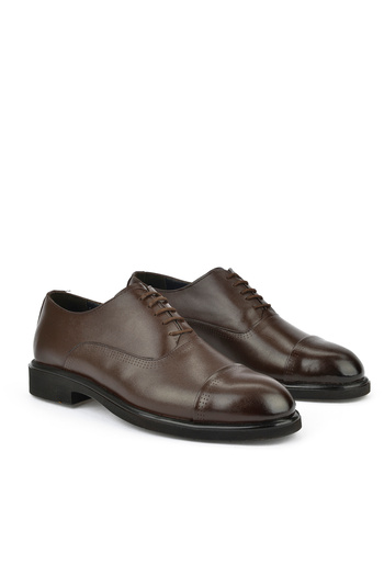 Ziya Men's Genuine Leather Classic Shoes - 15148Z134 Brown