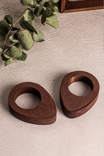 Snippy Yummy - 2 Pcs Wooden Egg Presenter Egg Holder Tableware Presentation Organizer