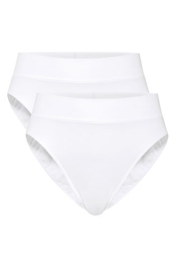 Calida Damen Slip, 2er Pack - Elastic, High Waist, Softbund, Single Jersey