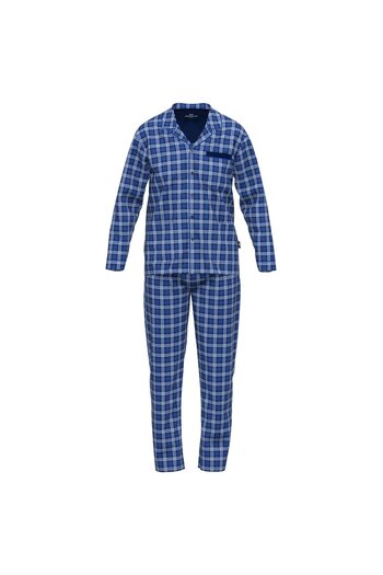 Götzburg GÖTZBURG Herren Schlafanzug - lang, durchgeknöpft, Pyjama, Baumwolle, Muster