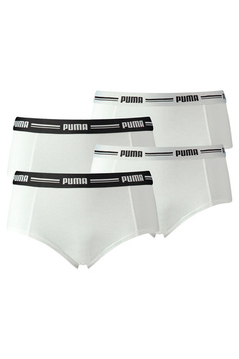 Puma Damen Mini Shorts - Iconic, Soft Cotton Modal Stretch, 4er Pack