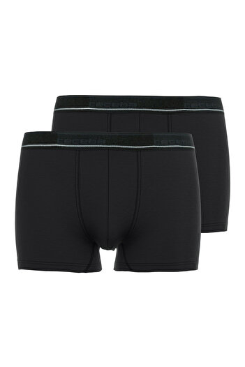 Ceceba Herren Boxershorts, 2er Pack - Long Pants, Unterwäsche, Logo, einfarbig