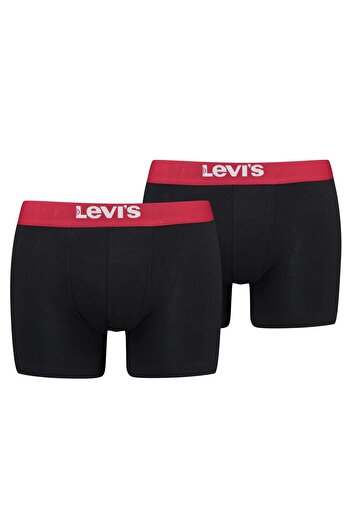 Levi's LEVI´S Herren Boxershorts, 4er Pack - Solid Basic Boxer Brief Organic, Logobund