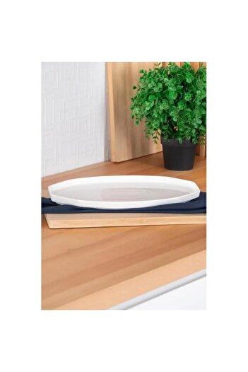 ACAR 32cm Hexagon Art Oval Single Boat Plate - Mst410