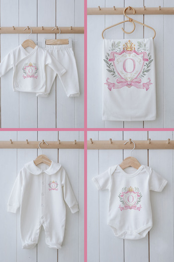 Tuğba Kuğu Organic 11-Piece Hospital Release - Pink Royal Series - Letter O