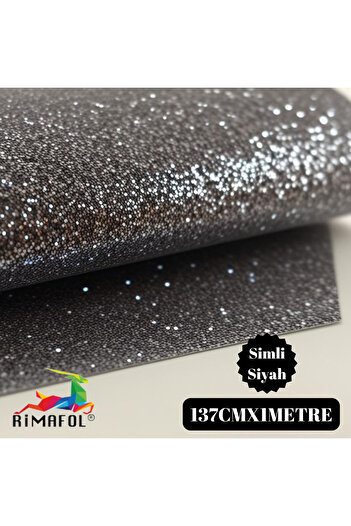 RİMAFOL Rimafol Simli siyah dekoratif folyo 137CMX1METRE