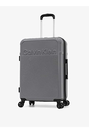 Calvin Klein Calvin Klein Textured Hardcase Trolley Bag with Retractable Handle