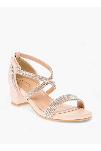 Celeste Celeste Girls' Embellished Sandals with Hook and Loop Closure