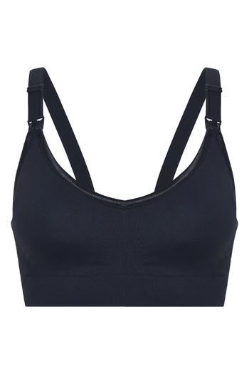 Blooming Blossom - Wire Free Nursing Bra - Black_M
