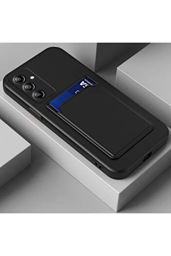 m.tk moveteck Case for Samsung Galaxy S24 Fe Soft Silicone Cover with Camera Protection Card Holder Wallet Business Card Compartment
