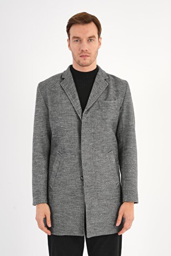 Deri Company Chill Herringbone Gray Men's Stamp Coat