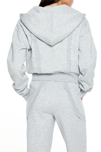 Forever 21 Fleece Fermuar Detaylı Sweatshirt