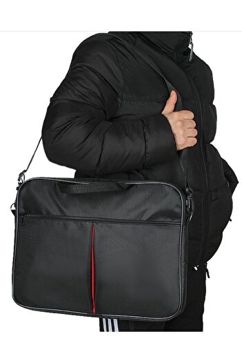 EELFF Siyah Su Geçirmez Unisex 15-15,6 Inç Uyumlu Laptop Ve Evrak Çantası