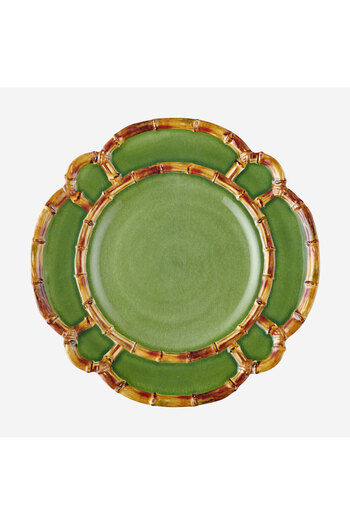 CHIARA ALESSI Bamboo Green Melamine Dinner Plate 28 Cm