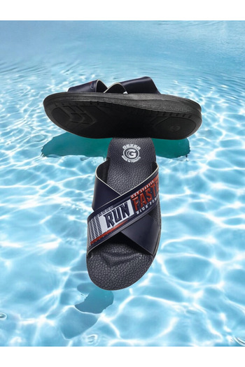 GEZER Men's Cross Band Sea, Pool, Beach Slippers