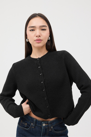 Addax Crew Neck Buttoned Knitwear Cardigan H3364-A10