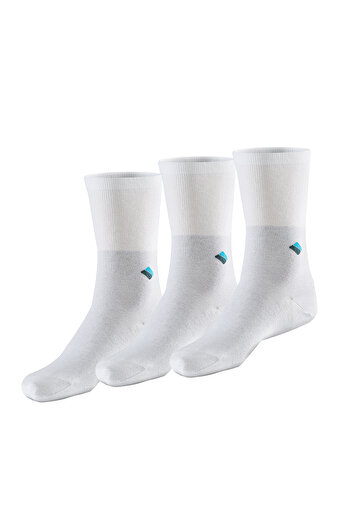 Bonny Silver Diabetic Socket Men's White Silver Socks 3 Pack