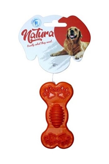 natura Plastic Puppy Dog Teething Bone Toy 9.5 cm